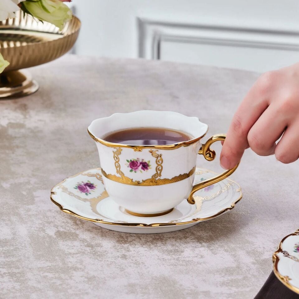 Karaca Royal Bone Elizabeth 2 Kişilik Çay Fincanı