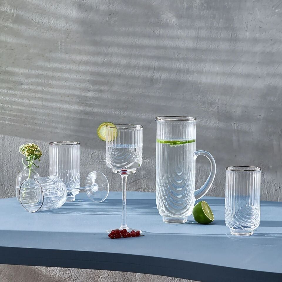 Karaca Gleam Platin 25 Parça Bardak Seti