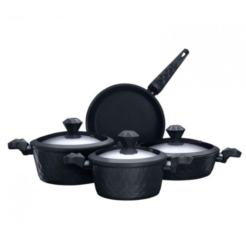 Karaca Biodiamond Antibakteriyel Kulplu İndüksiyon Tabanlı 7 Parça Tencere Seti