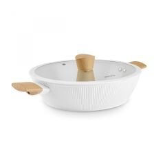 Karaca x Refika Swiss Crystal Pureline İndüksiyon Tabanlı 12 Parça Tencere Seti Almond Cream