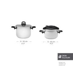 Karaca Perfect Gray İndüksiyon Tabanlı Düdüklü Tencere Seti 4+6 Lt