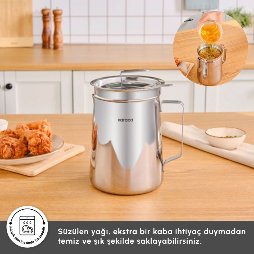 Karaca Mutfaksever Çelik Kızartma Potu 2L