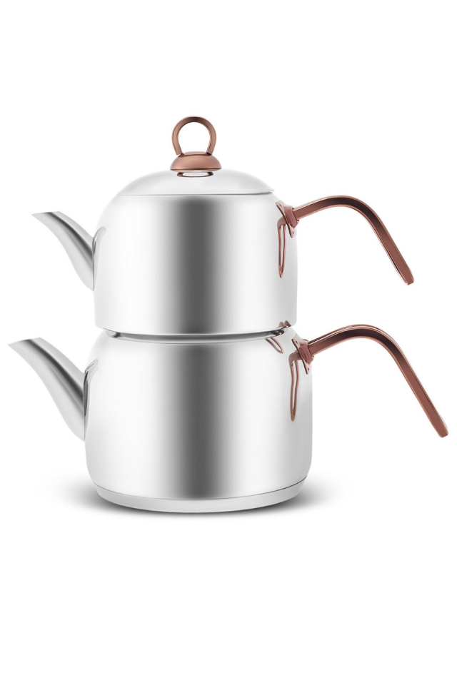 Karaca Manes İndüksiyon Tabanlı Ortaboy Çaydanlık Takımı Rose