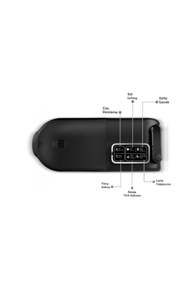 Karaca Hatır Plus Barista 6 in 1 Latte Cappuccino ve Közde Türk Kahve Makinesi Black Silver