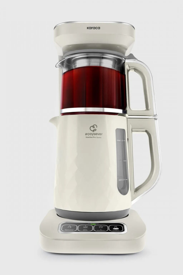 Karaca Çaysever Robotea Pro Quartz 4 in 1 Konuşan Çay Makinesi Creamy