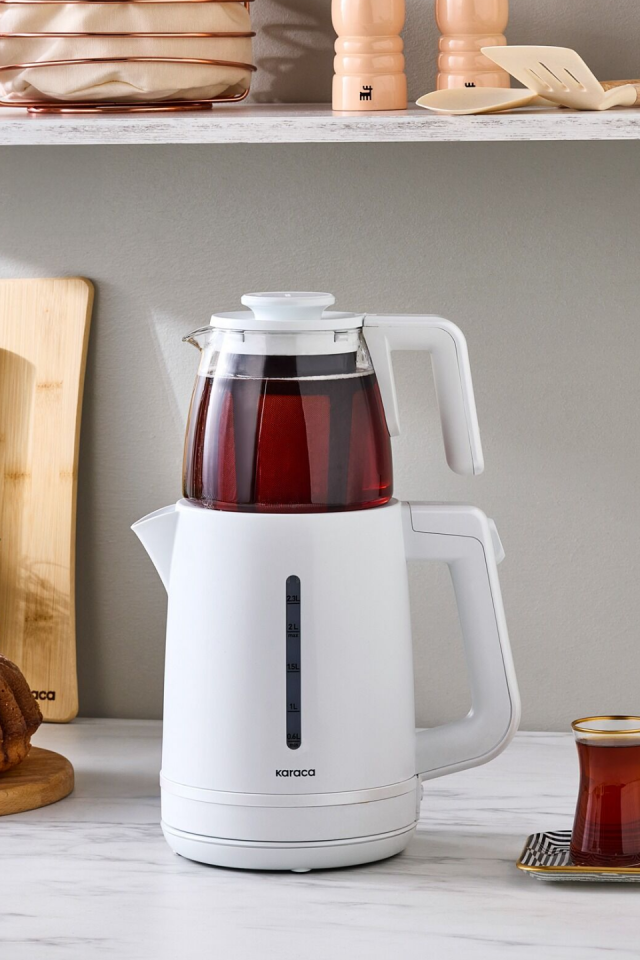 Karaca Tea Grande XL Çay Makinesi Pearl Whıte