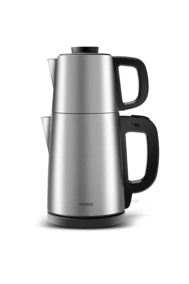 Karaca Tea Break 2 in 1 Su Isıtıcı Çelik Çay Makinesi Inox Siyah