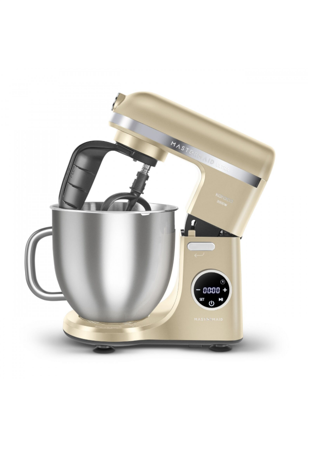 Karaca Mastermaid Chef Ultra D2000W Dijital Ekranlı Hamur Yoğurma Makinesi Mineral Gold 7L
