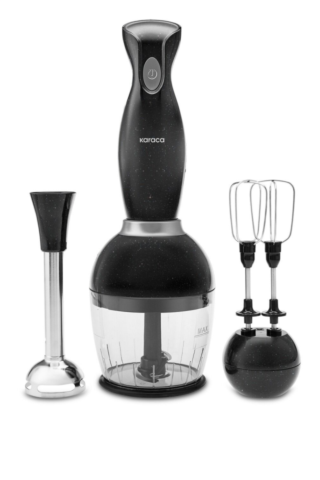 Karaca Pro - Midi Plus 3'lü Blender Set Shiny Black 1000w
