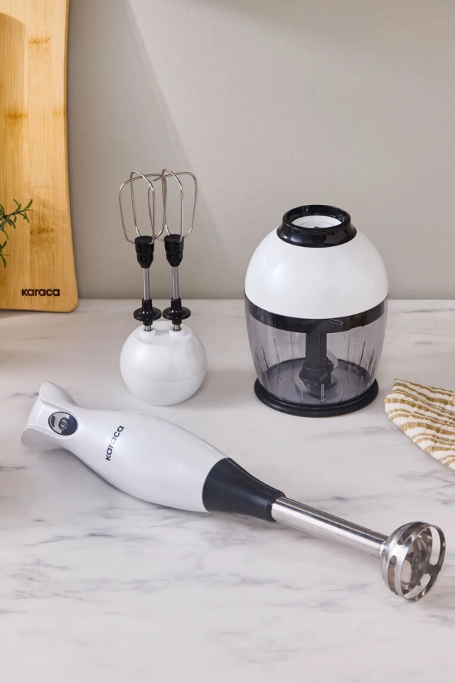 Karaca Pro - Midi Plus 3'lü Blender Set Pearl White 1000w