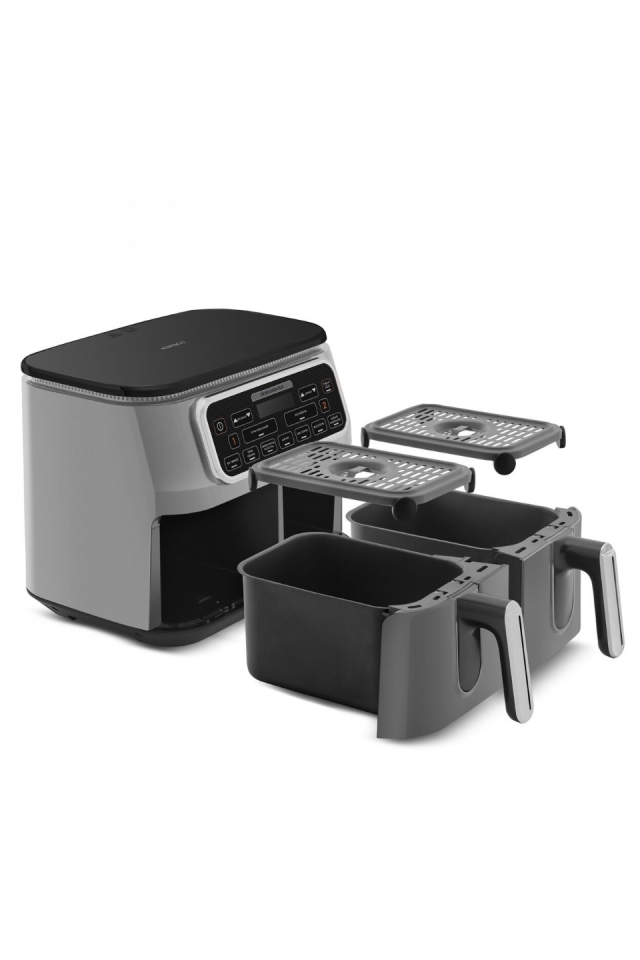 Karaca Air Pro Cook Duo Ev Yemeği XXXL Airfryer Cool Gray 8L