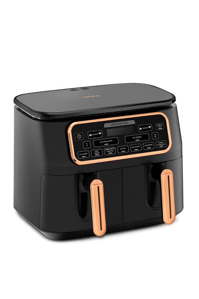 Karaca Air Pro Cook Duo Ev Yemeği XXXL Airfryer Black Copper 8L