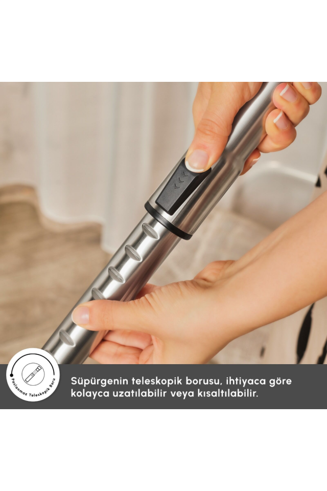 Karaca Vantuz Smax Geniş Toz Hazneli Elektrikli Süpürge Rosegold 2.8L