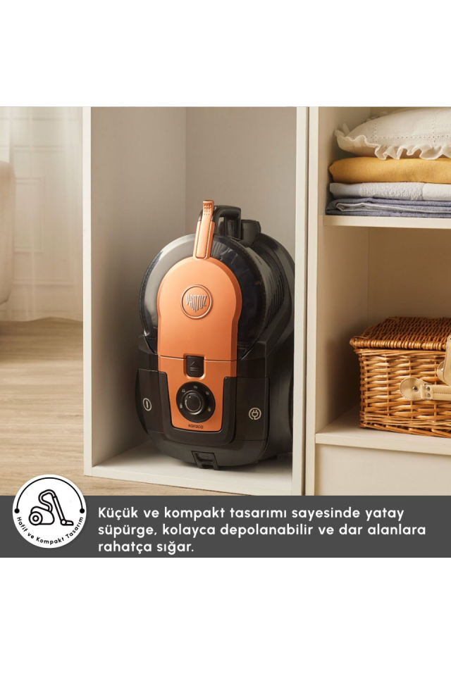 Karaca Vantuz Smax Geniş Toz Hazneli Elektrikli Süpürge Copper 2.8L