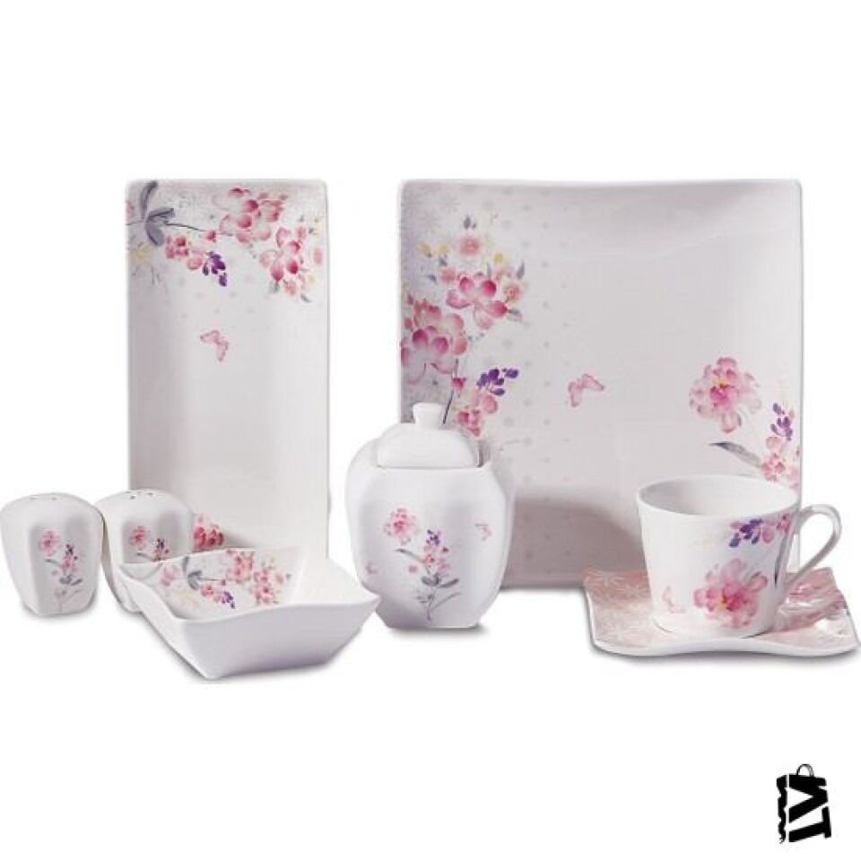 Korkmaz Link Collection 28 Parça Kare Kahvaltı