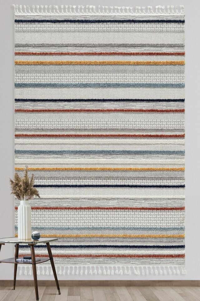 EMPERA Bilbao - Reed Renkli Desenli İskandinav Çocuk Odası Halısı