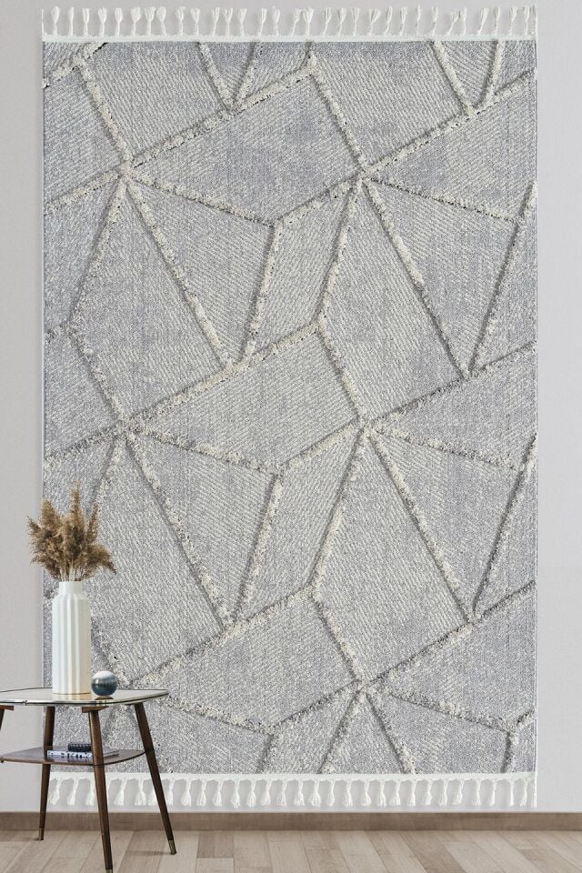 EMPERA Bilbao - Canyon Grey Saçaklı Yatak Odası Halısı