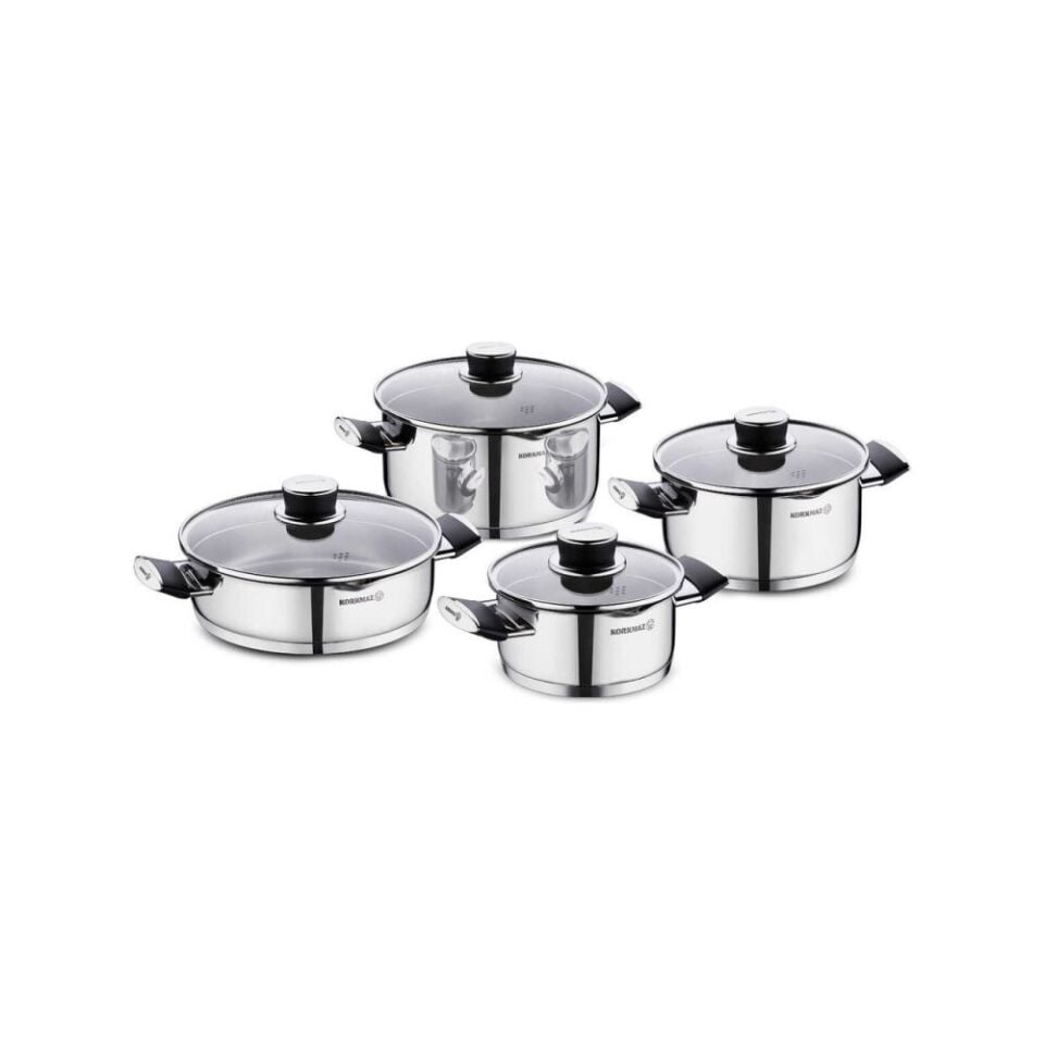 KORKMAZ A2087 PERA 8 PARCA TENCERE TAKIMI