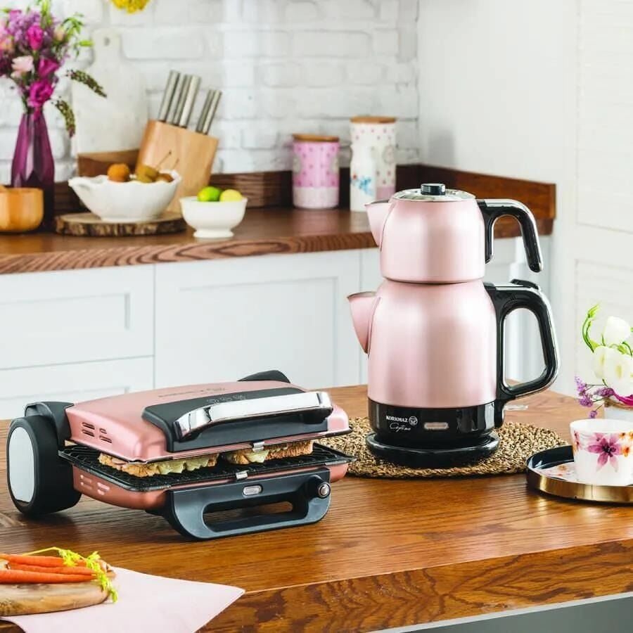 Korkmaz A331-02 Çaytema Rosa Gold Elektrikli Çaydanlık