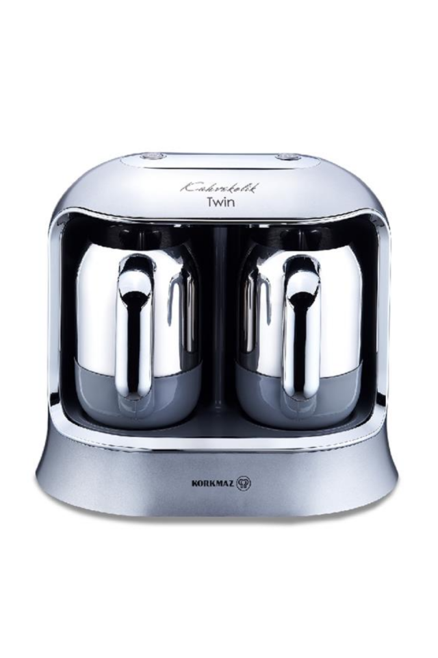 KORKMAZ A861-06 KAHVEKOLİK TWİN KAHVE MAKİNESİ INOX / KROM