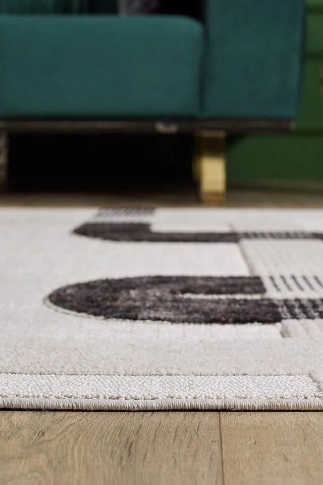 EMPERA Ibiza - Berta Geometrik Toz Vermeyen İskandinav Desen Saçaklı Halı