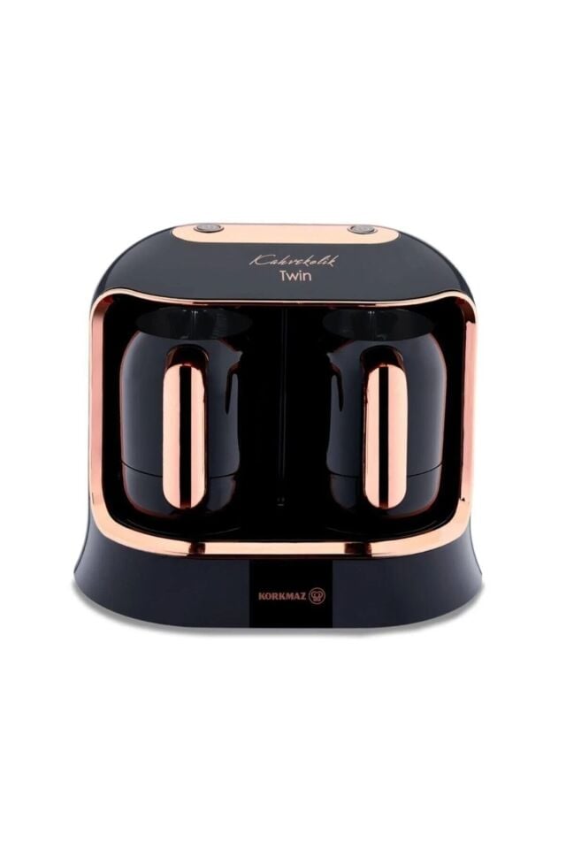 Korkmaz A861-04 Kahvekolik Deluxe Twin Siyah/Rosagold Kahve Makinesi