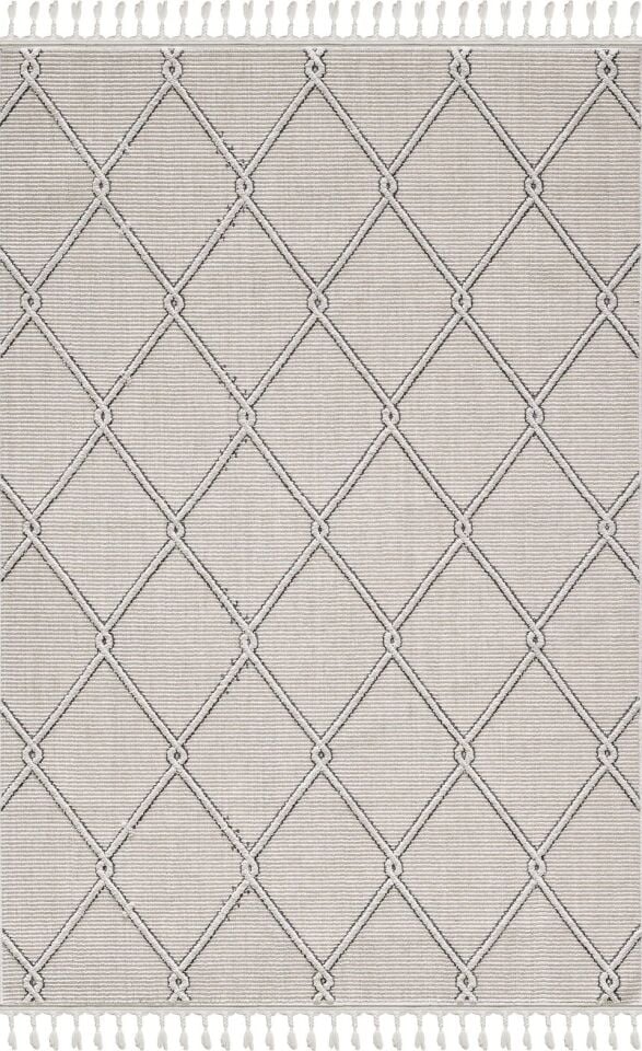 EMPERA Ibiza - Vista Geometrik Toz Vermeyen İskandinav Desen Saçaklı Halı