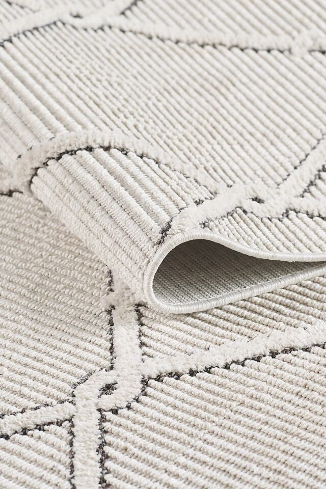 EMPERA Ibiza - Vista Geometrik Toz Vermeyen İskandinav Desen Saçaklı Halı