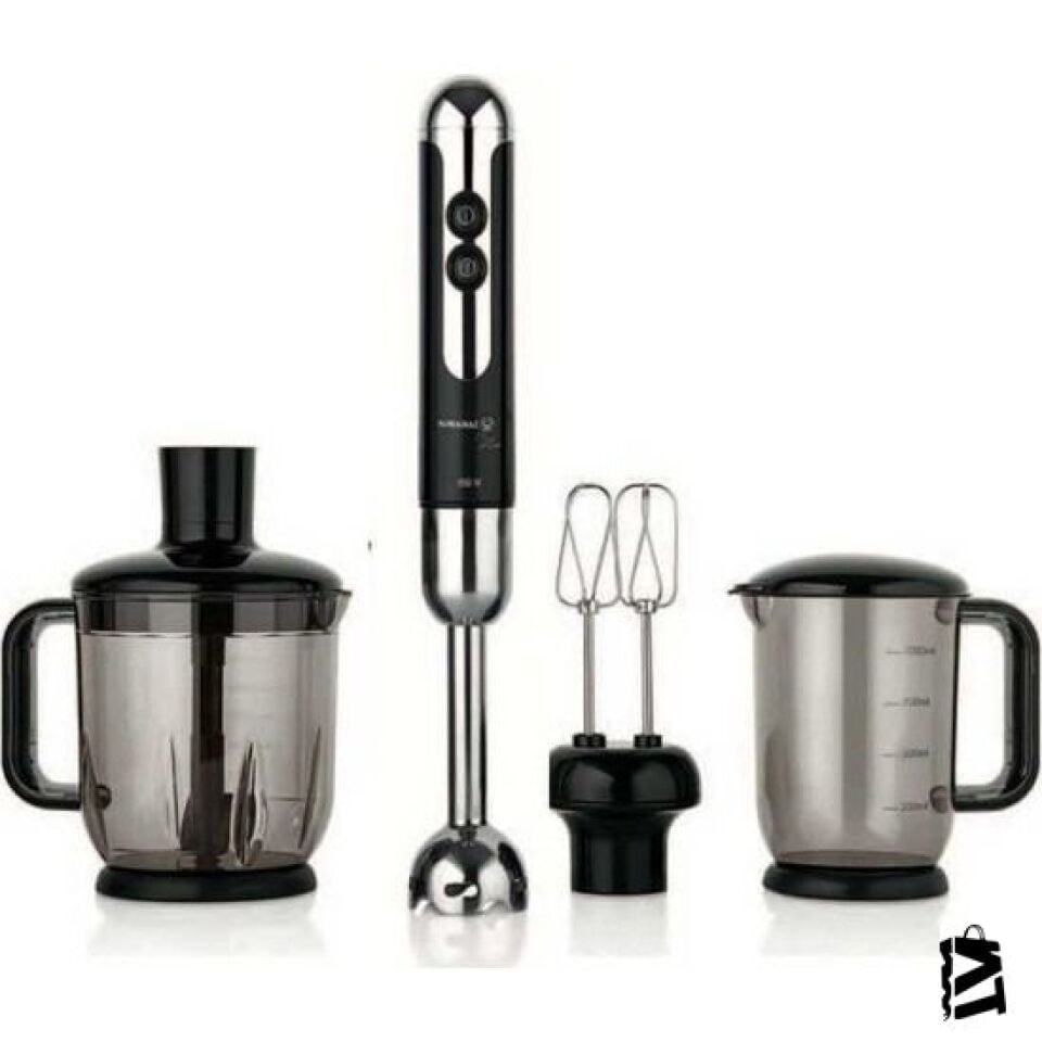 Korkmaz Mia Mega Siyah/Krom Blender Set A447-12