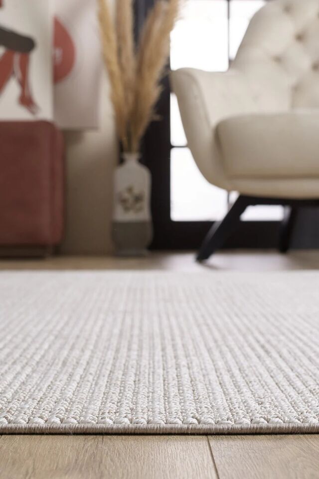 EMPERA Serenity - Sand White Saçaklı Tozumaz Antialerjik Halı