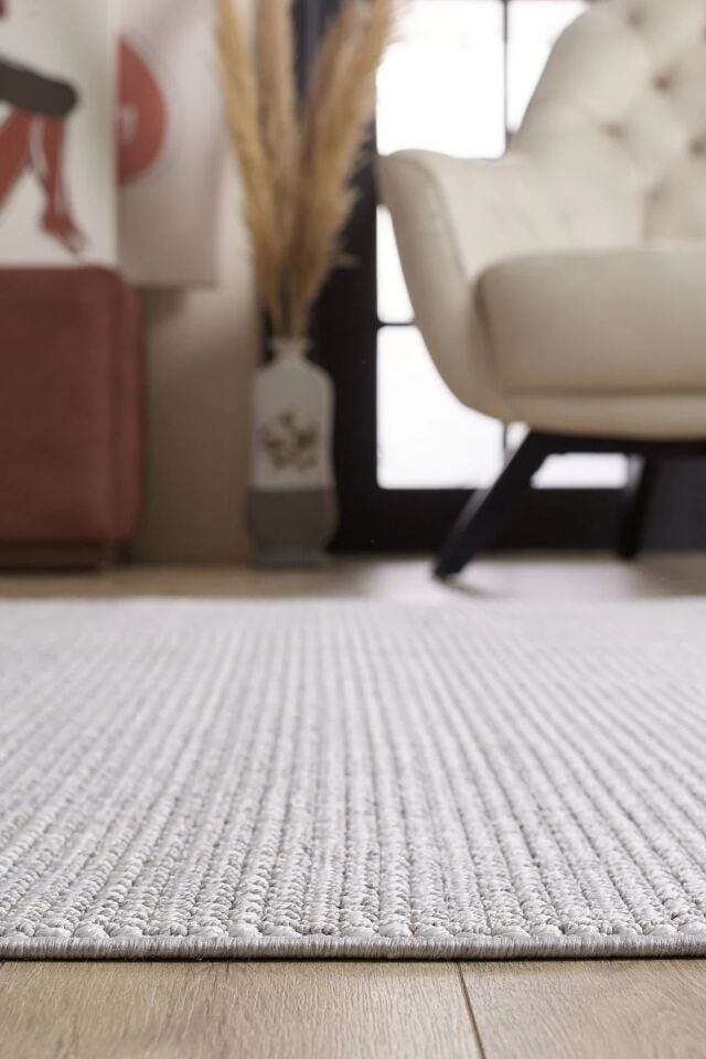 EMPERA Serenity - Light Grey Saçaklı Tozumaz Antialerjik Halı