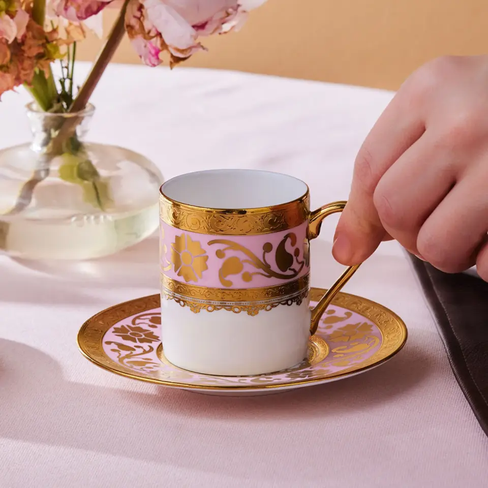 Karca Gülfem 6 Kişilik Kahve Fincan Takımı Pembe 90 Ml