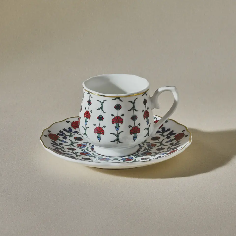 Karaca Ebruli 6 Kişilik Kahve Fincanı 100 Ml