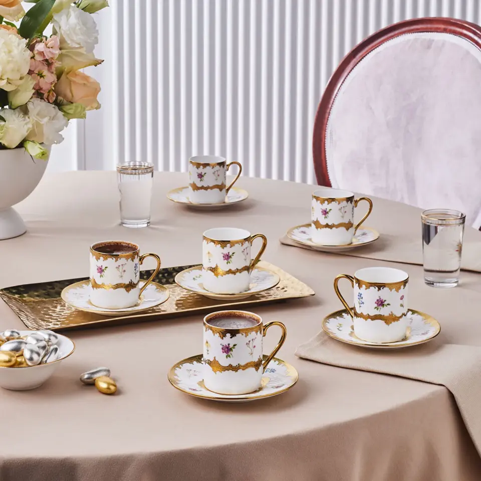 Karaca Bihter 6 Kişilik Kahve Fincanı 90 Ml