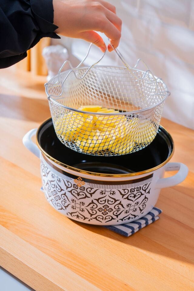 ACAR Thea Emaye Kızartma Tenceresi - 22 cm