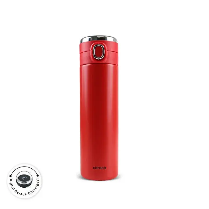 Karaca Etro Sızdırmaz Çelik Dijital Termos 480 ml Kırmızı