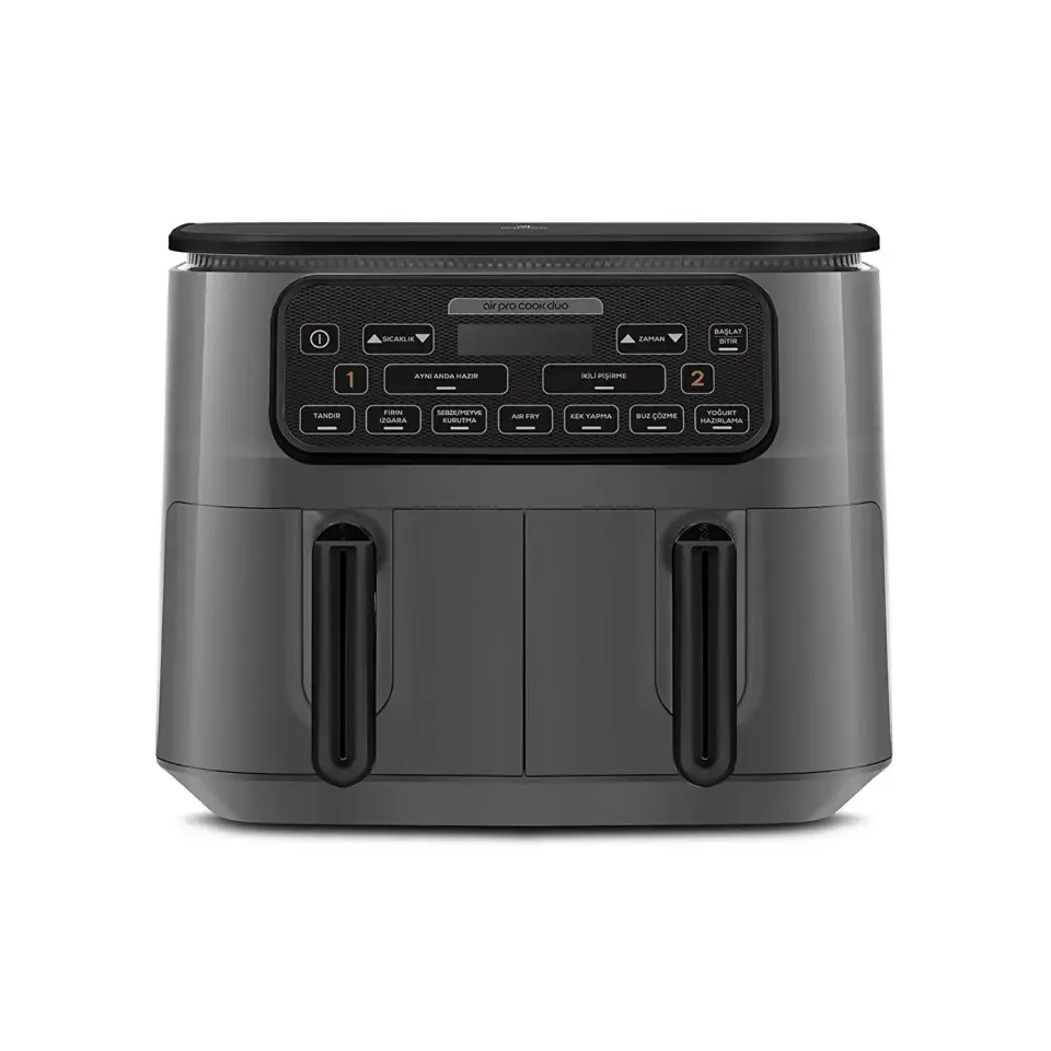 Karaca Air Pro Cook Duo Tandır XXXL Airfryer Space Gray Black 8L