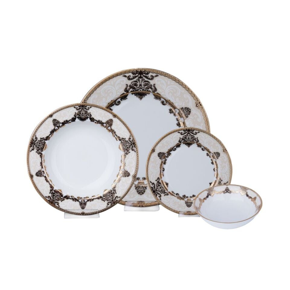 LUCKYART Lysb 073 Bone Chına Amelıa 72 Parca Yemek Takımı