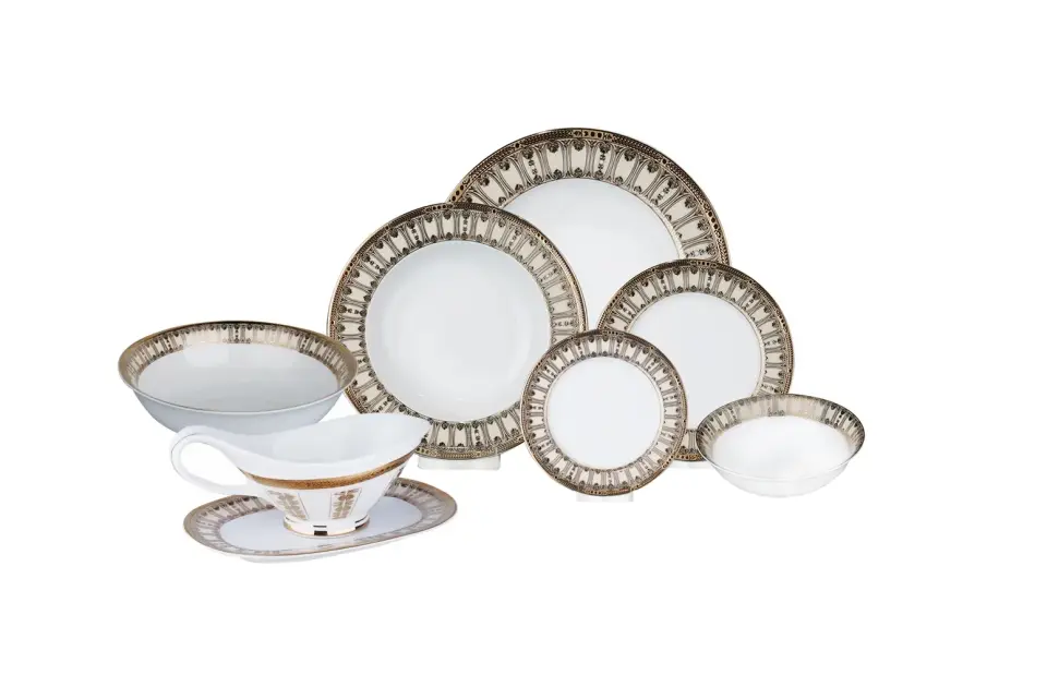 LUCKYART Lysb 074 Bone Chına Queenie 72 Parca Yemek Takımı