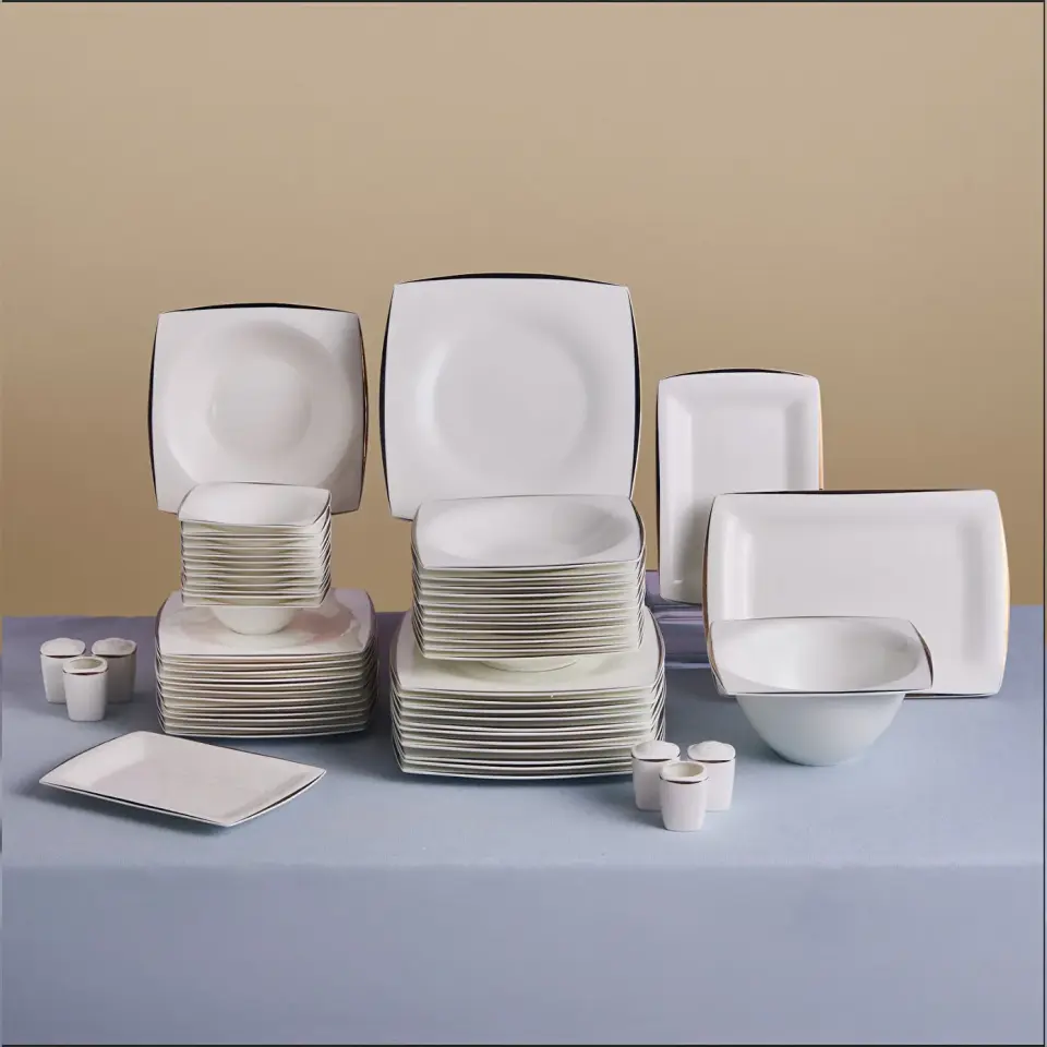 Karaca Fine Pearl Agate 58 Parça 12 Kişilik Yemek Takımı Gold