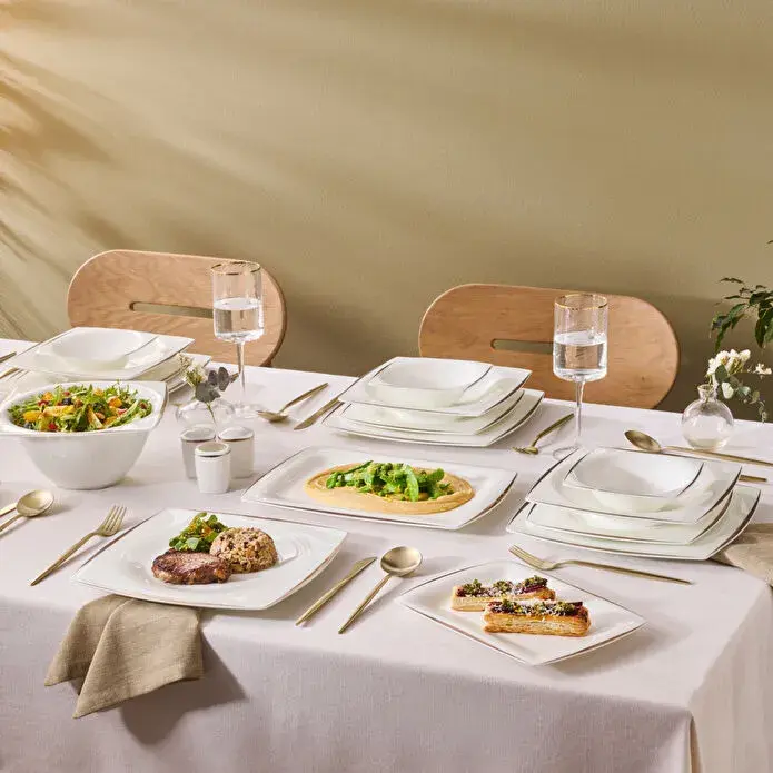 Karaca Fine Pearl Agate 58 Parça 12 Kişilik Yemek Takımı Gold