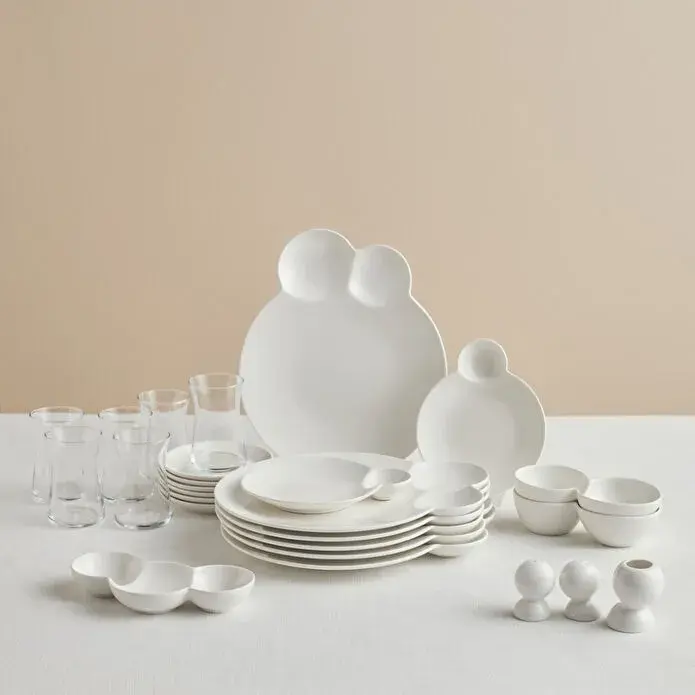 Karaca Red Carpet Collection Stream Bone Blow 26 Parça 6 Kişilik Kahvaltı Takımı