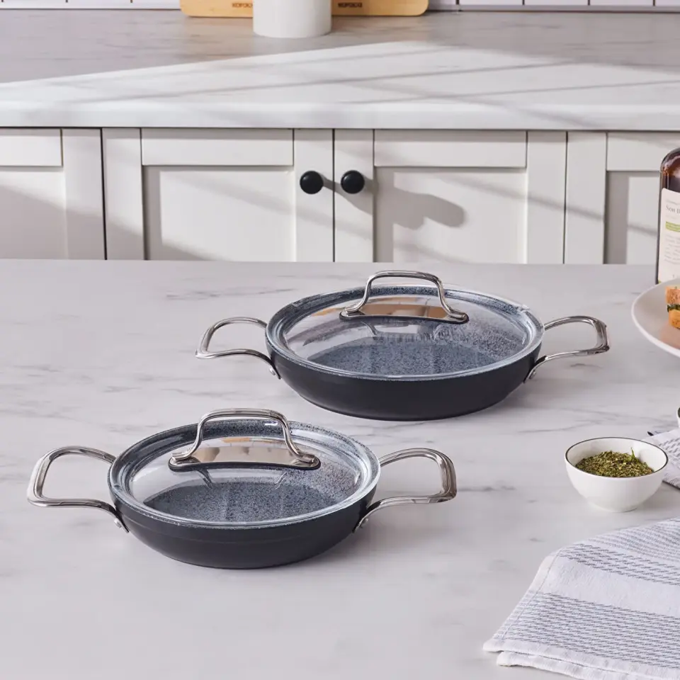 Karaca Biogranit Power-Inox Monet 4 Parça Sahan Set Siyah