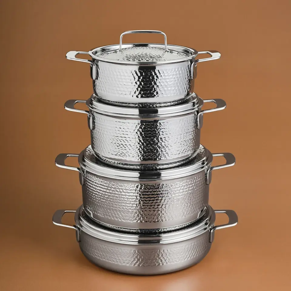 Karaca Power Steel 316+ 3Ply Voyager İndüksiyon Tabanlı 8 Parça Çelik Tencere Seti