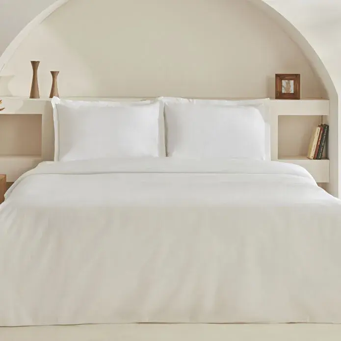 Karaca Home Lavin %100 Pamuk Çift Kişilik Nevresim Takımı Beyaz