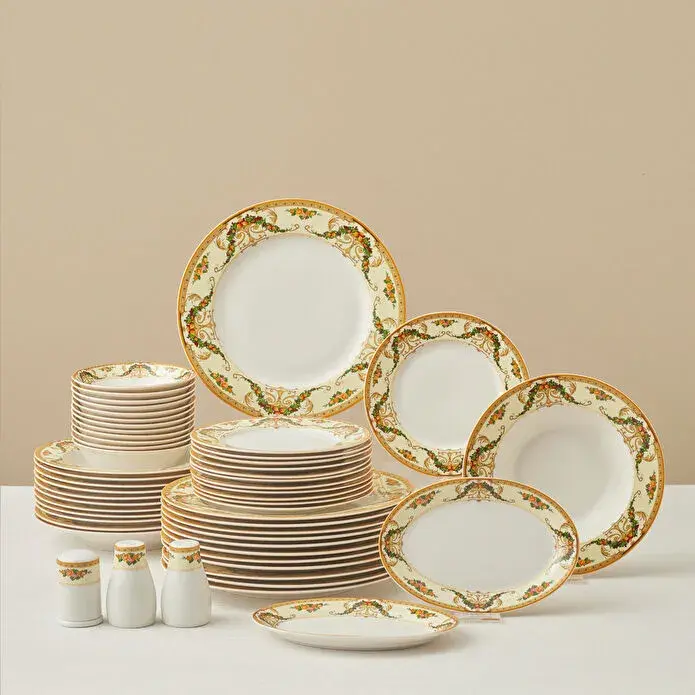 Karaca Forever Bone Orlando 53 Parça 12 Kişilik Yemek Takımı