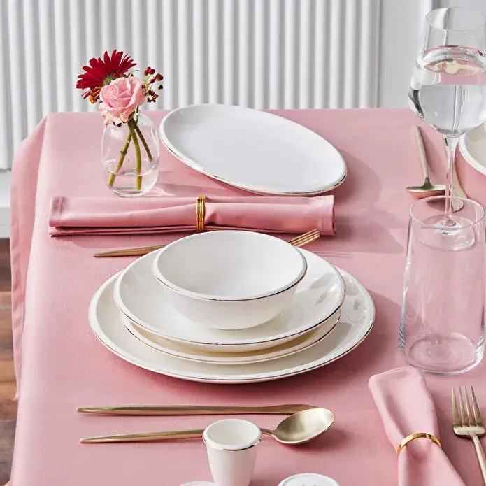 Karaca Red Carpet Collection Stream Bone Fortune 53 Parça 12 Kişilik Yemek Takımı Gold