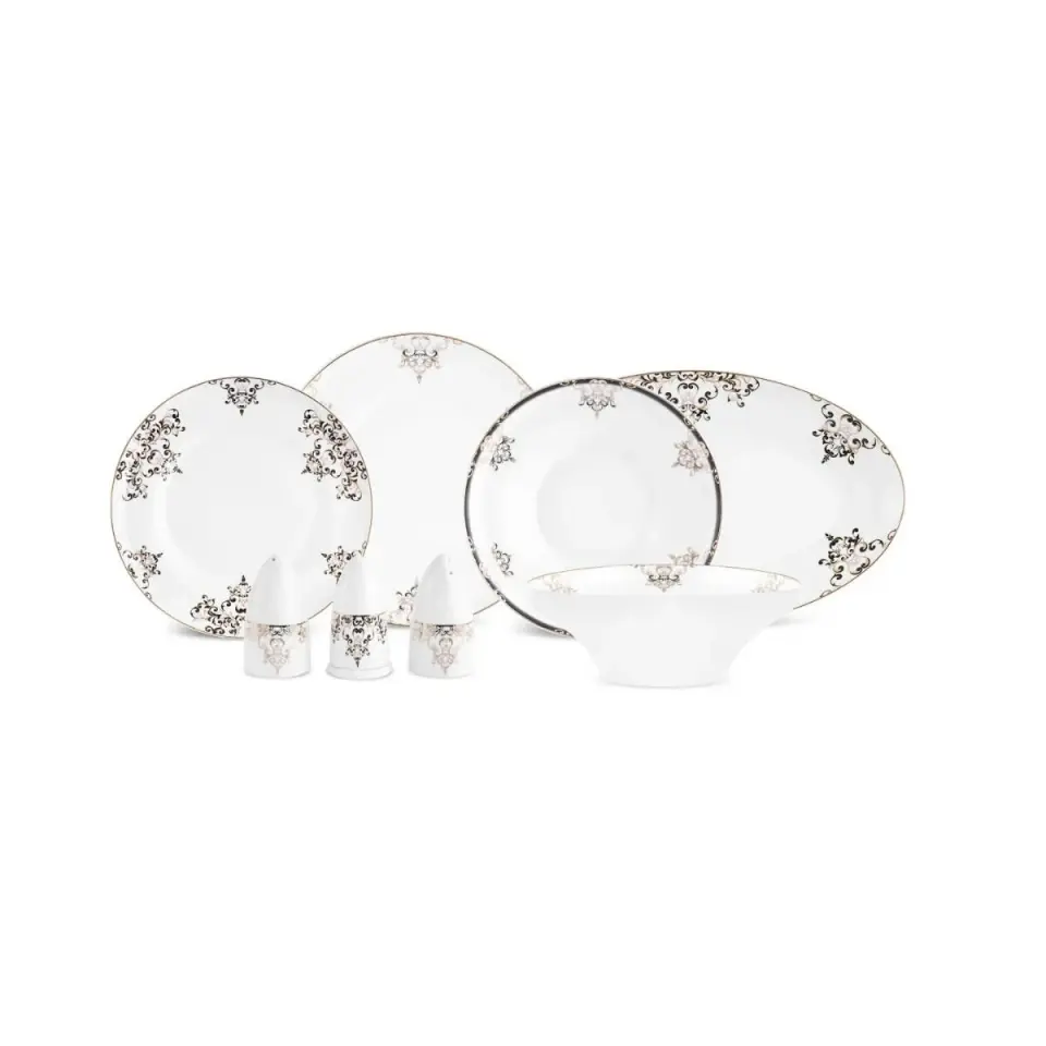 Karaca Stream Bone Andre 53 Parça 12 Kişilik Yemek Takımı Black