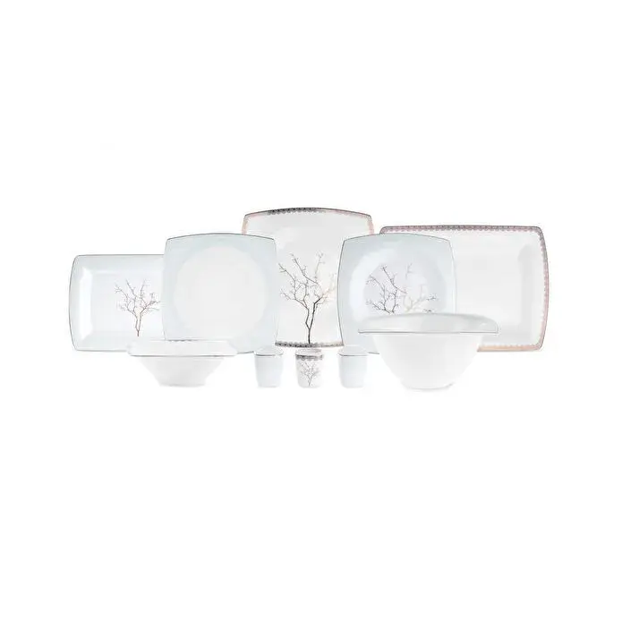 Karaca Fine Pearl Banyan 58 Parça 12 Kişilik Yemek Takımı Gold