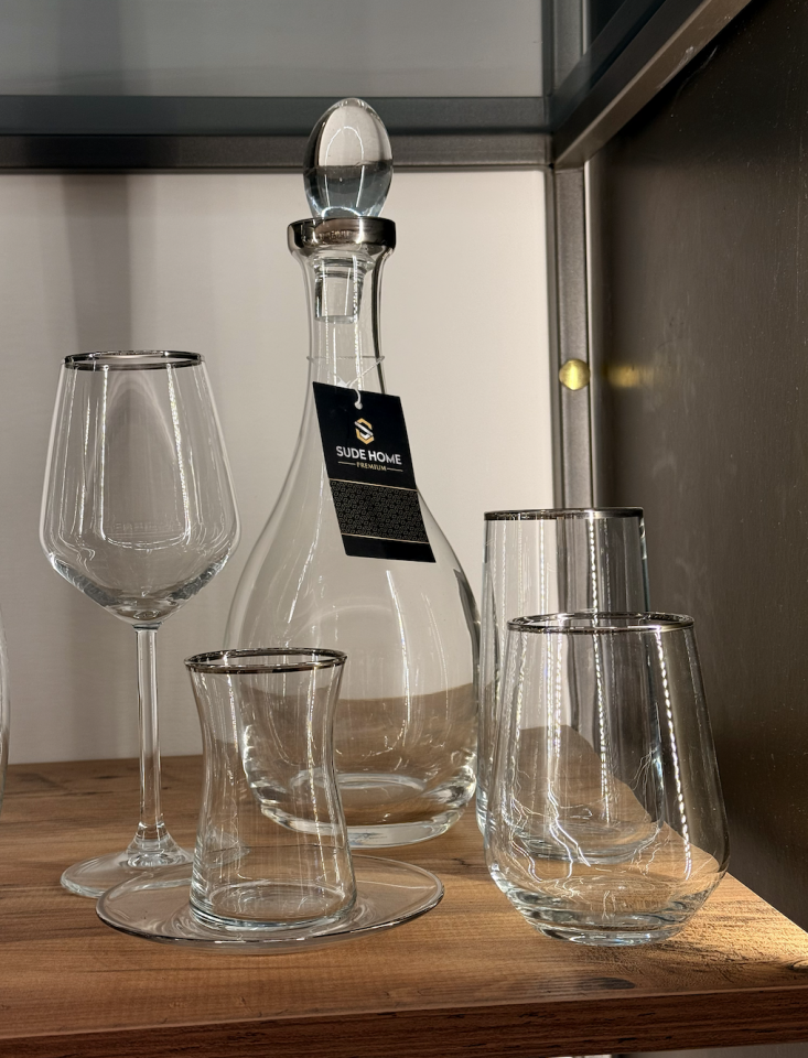 Tekart Allegra 61 Parça 12 Kişilik Su Takımı Platin